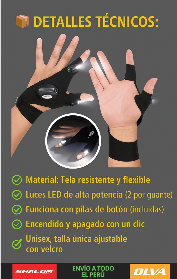 GUANTES CON LUZ
