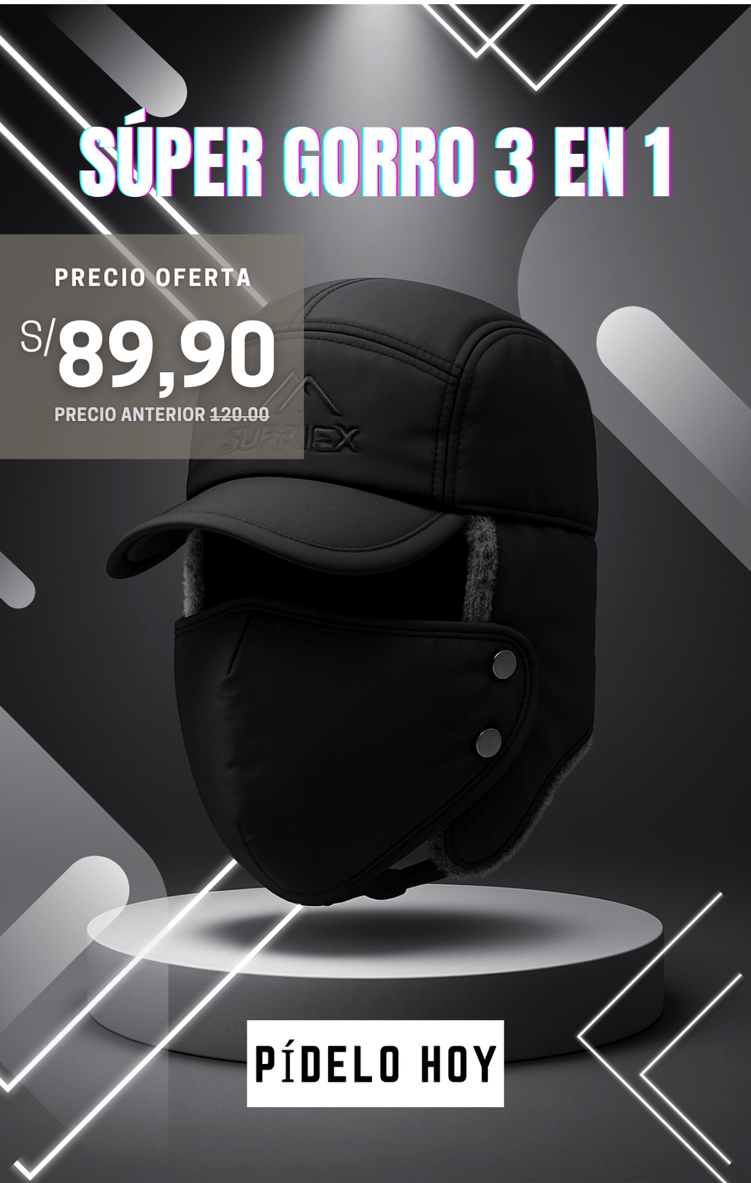 GORRO TÉRMICO 3 EN 1