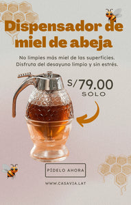 DISPENSADOR DE MIEL CON BASE