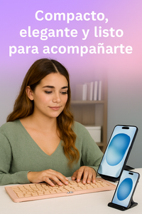 TECLADO PORTÁTIL COLOR ROSA PASTEL