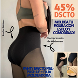 PANTY EFECTO PIEL CON PUSH UP Y FAJA REDUCTORA MOLDEADORA PREMIUM