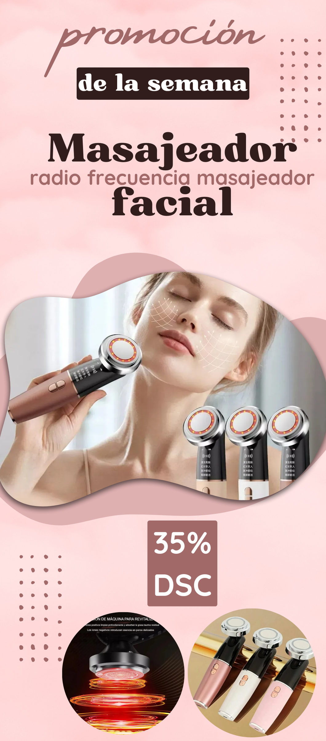MASAJEADOR FACIAL ULTRASONIDO