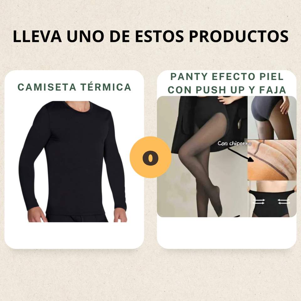 CAMISETA TÉRMICA/ PANTY EFECTO PIEL