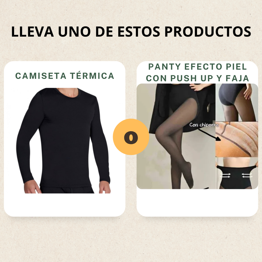 CAMISETA TÉRMICA/ PANTY EFECTO PIEL