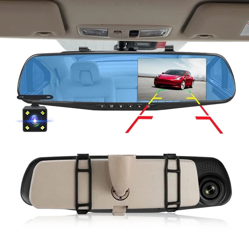 ESPEJO RETROVISOR CON DOBLE CAMARA