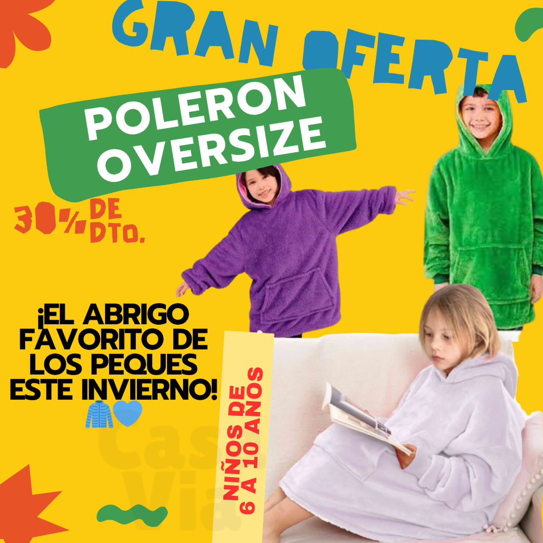 POLERON OVERSIZE NIÑOS: NIEVITO